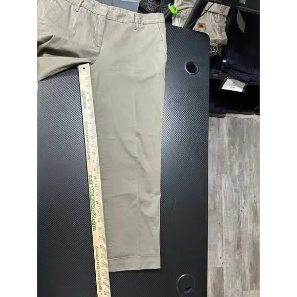 Aspesi Women’s Khaki Trouser Pants Pleated Tan Size 46 - Picture 5 of 11